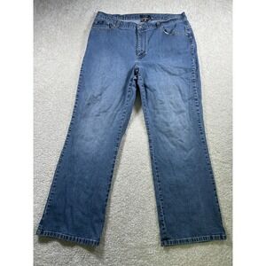 Izod Jeans Womens 18W Denim Straight‎ Leg Stretch High Rise Comfort Pants